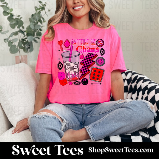Caffeine and Chaos tee