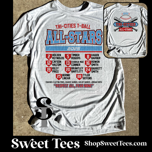 Tri-Cities T-Ball All-Stars 2025 Roster tee