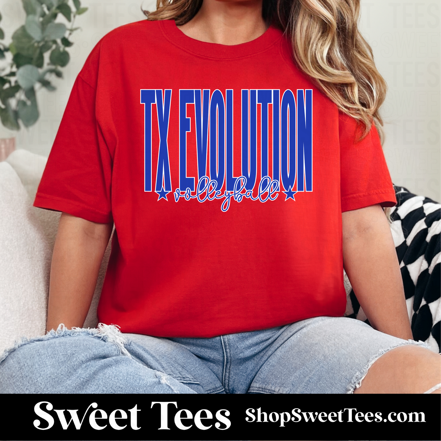 TX Evolution Volleyball 160 tee - Red
