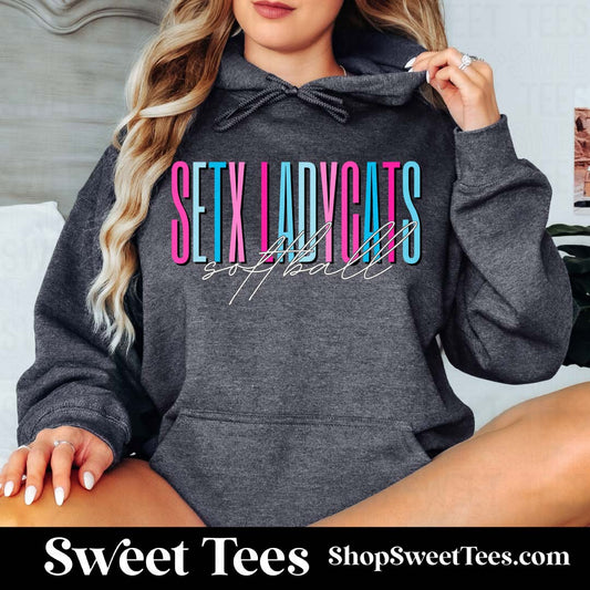 SETX Ladycats Ombre Script 135 Hoodie