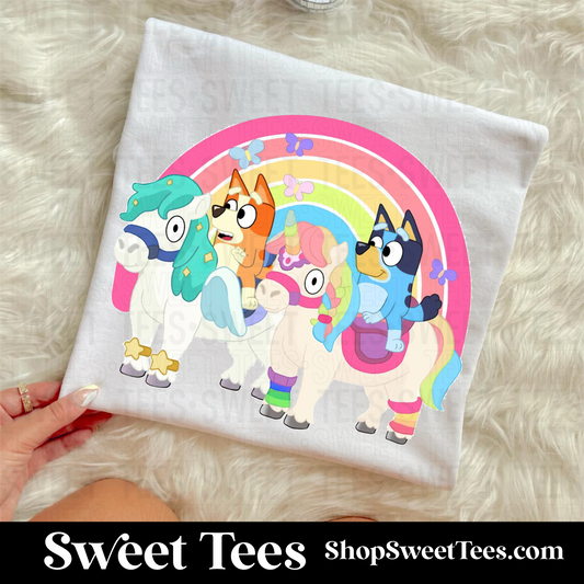 Bluey Rainbow tee