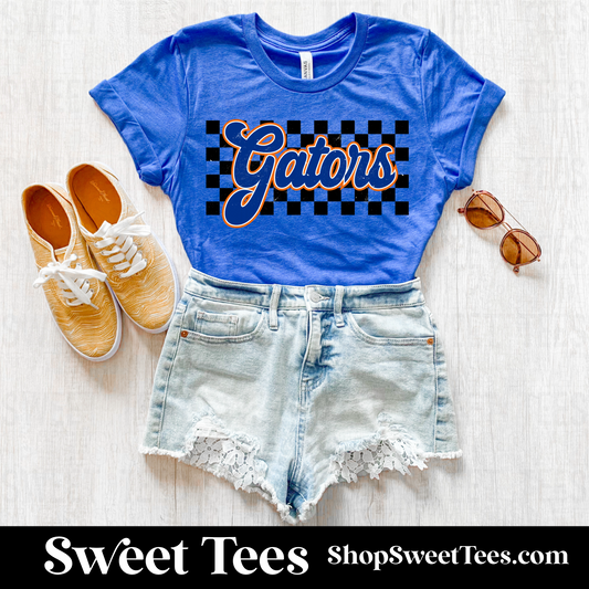 Gators Softball Checker tee