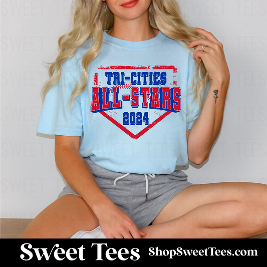 Tri-Cities All-Stars Distress Plate tee