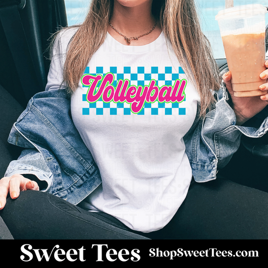 MOCO Volleyball Checker tee