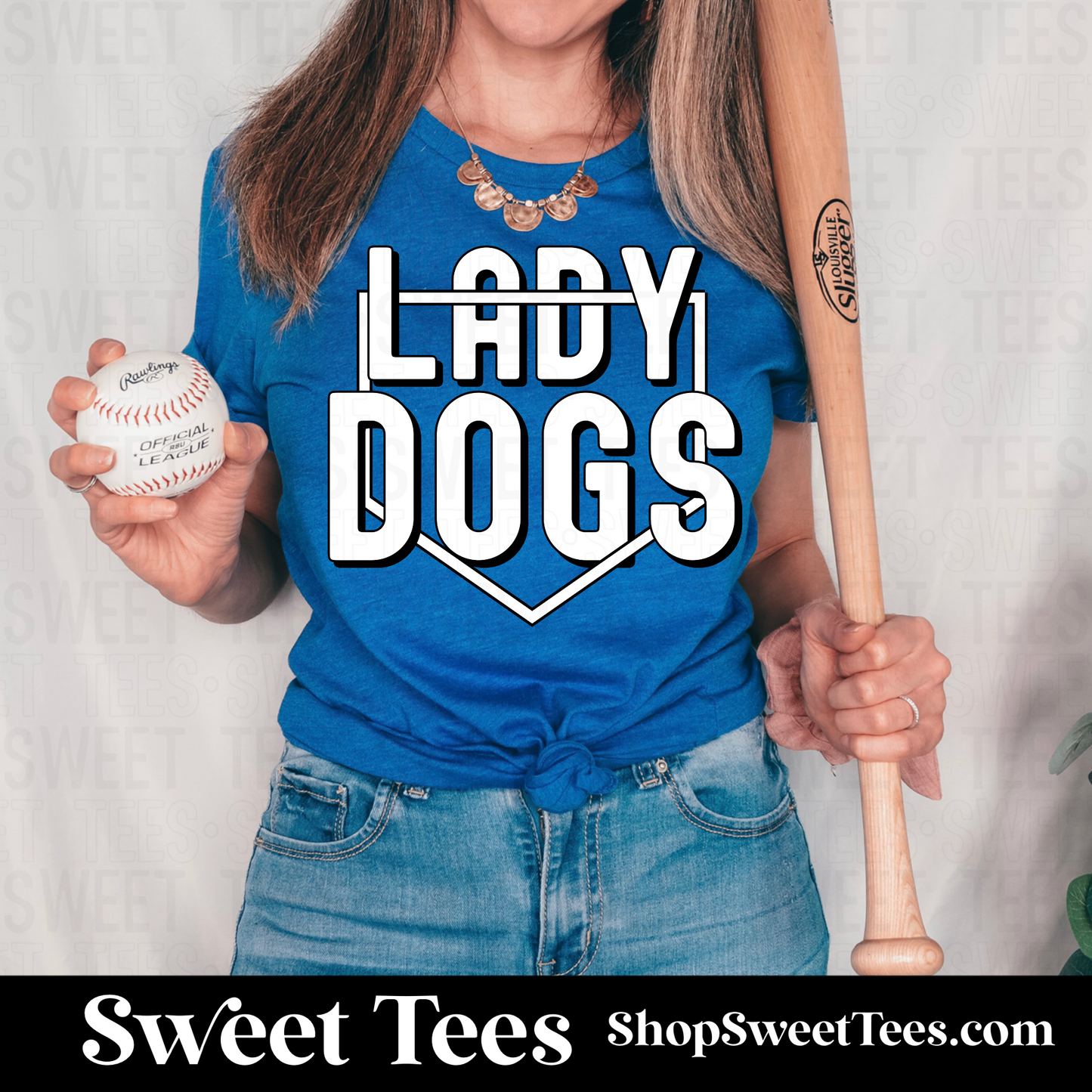 Lady Dogs Over Under Plate tee