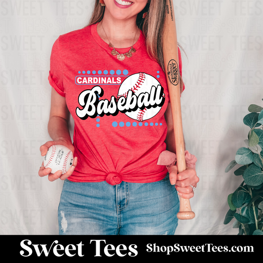 Cardinals Dotted Baseball tee