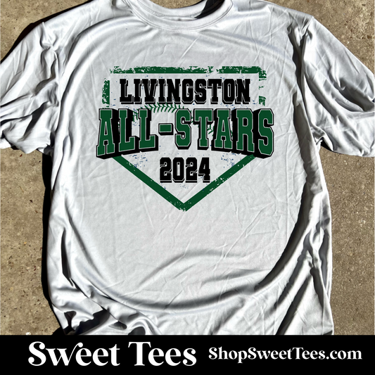 Livingston All-Stars Grunge Plate Drifit tee