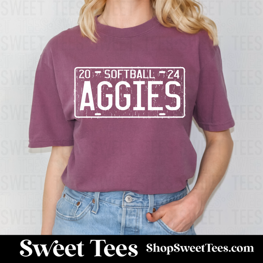 Aggies License Plate tee