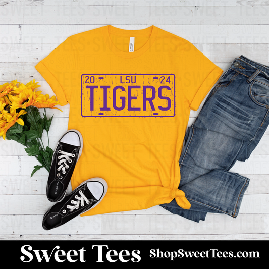 LSU Tigers License Plate tee