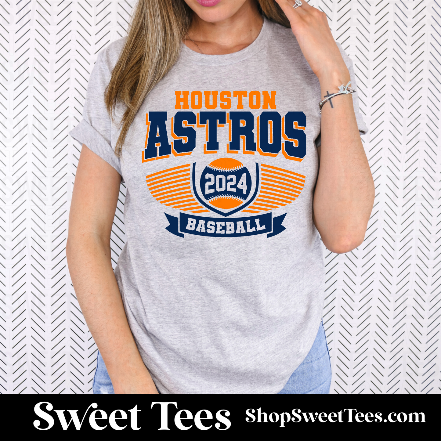 Astros Striped Wings tee