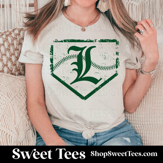 Livingston Lions Distress Plate tee