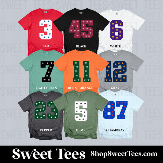 Custom Sports Star Number tee