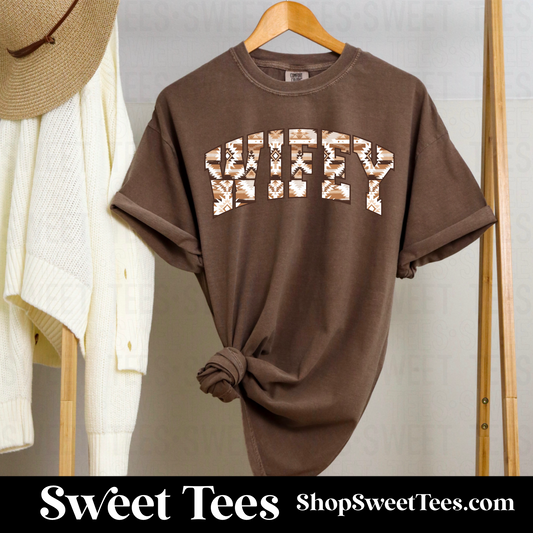 Wifey Western Aztec Arched tee