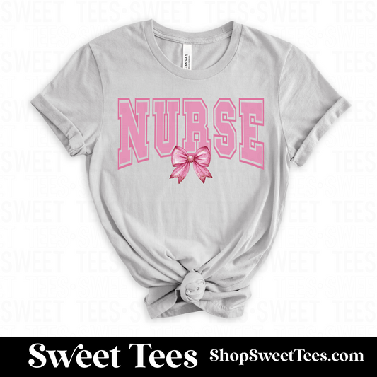 Nurse Coquette Bow tee