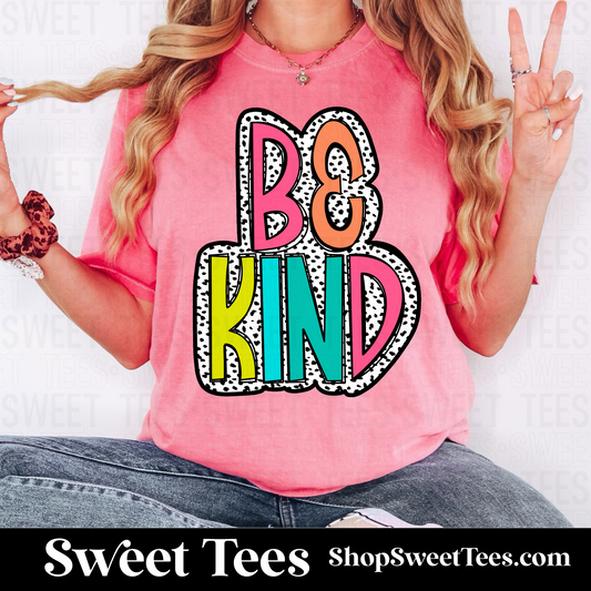 Be Kind Dalmatian tee - watermelon