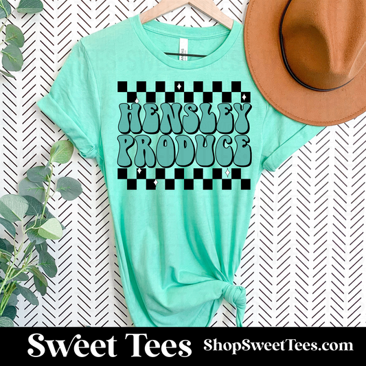 Hensley Produce Retro Checker tee