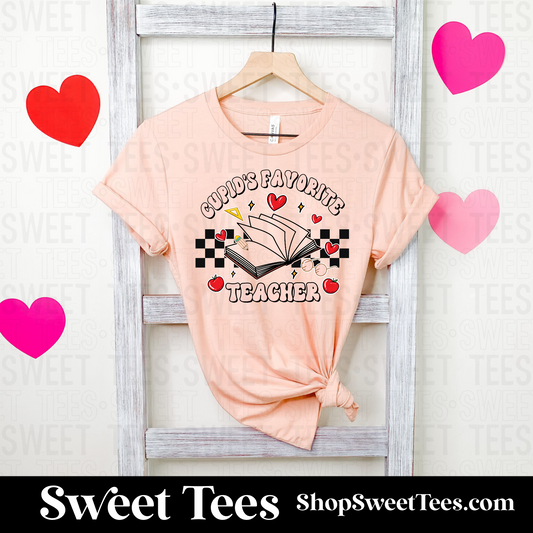Cupid's Favorite Teacher tee