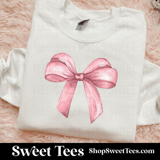 Coquette Pink Bow Sweatshirt