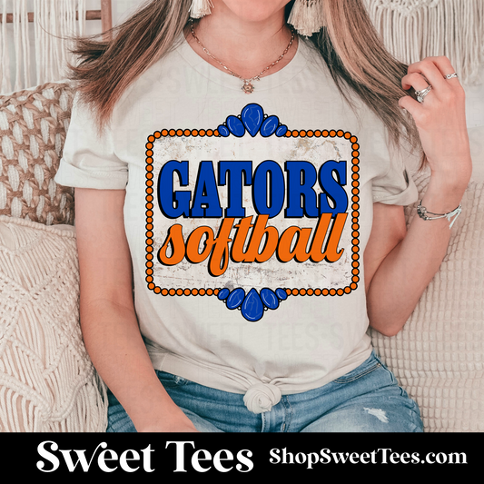 Gators Softball Western Frame tee