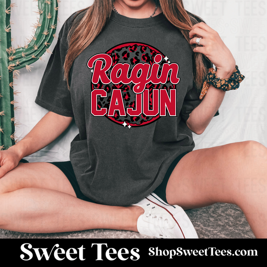 Ragin Cajun Leopard Circle tee