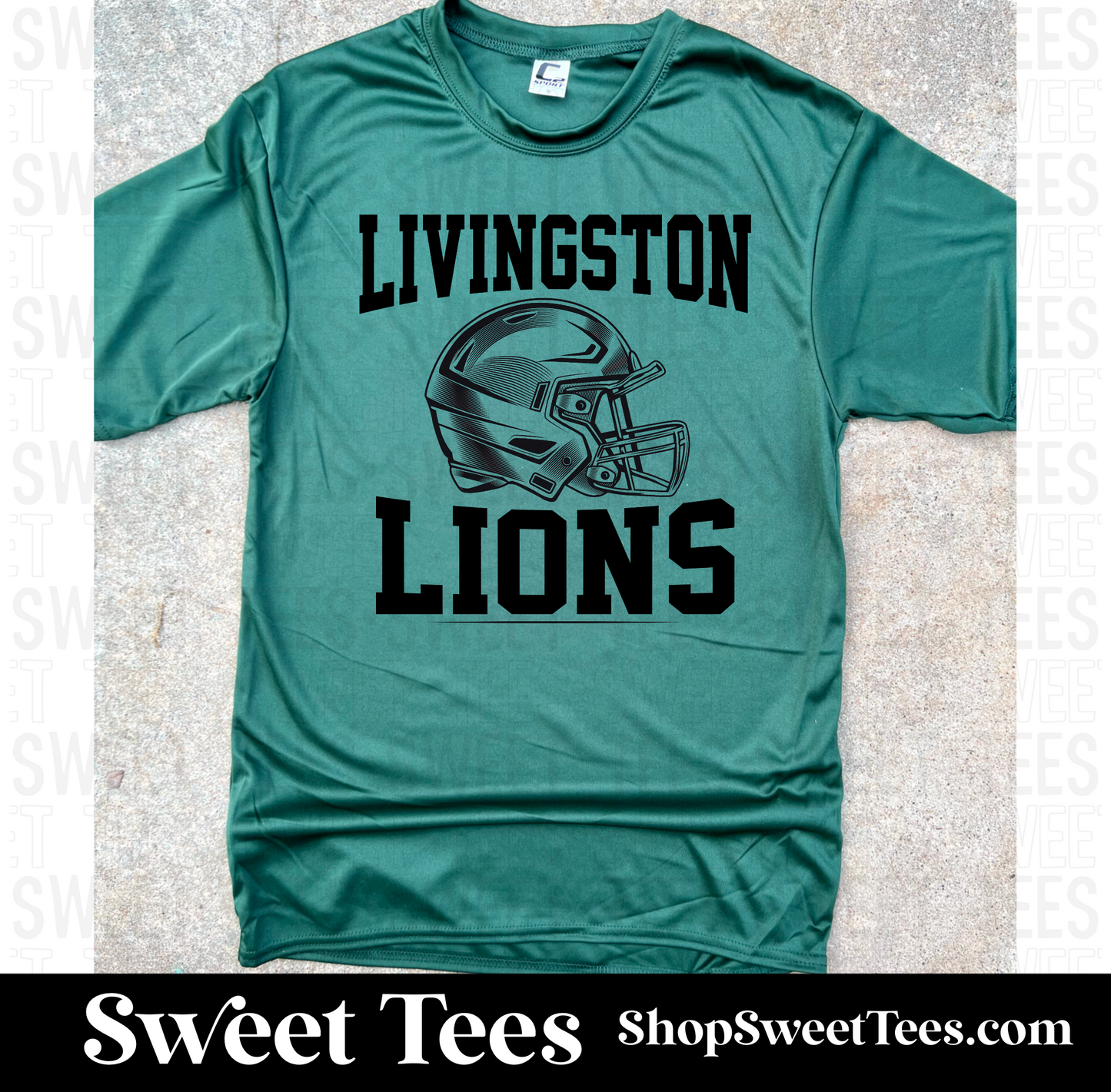 Lions Football Helmet Drifit tee