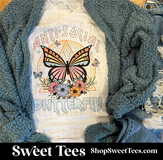 Antisocial Butterfly tee
