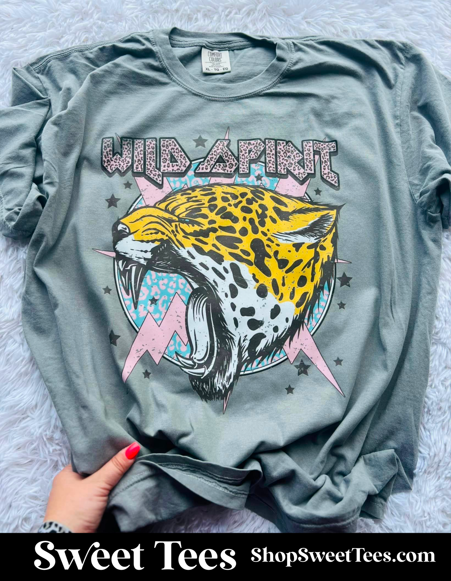 Wild Spirit Leopard Bolt tee