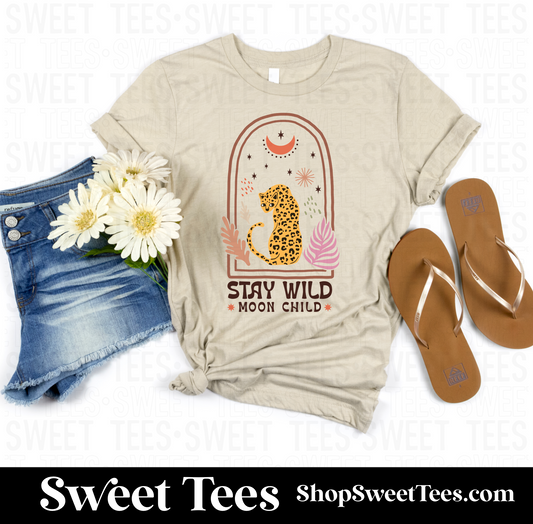 Stay Wild Moon Child Leopard tee