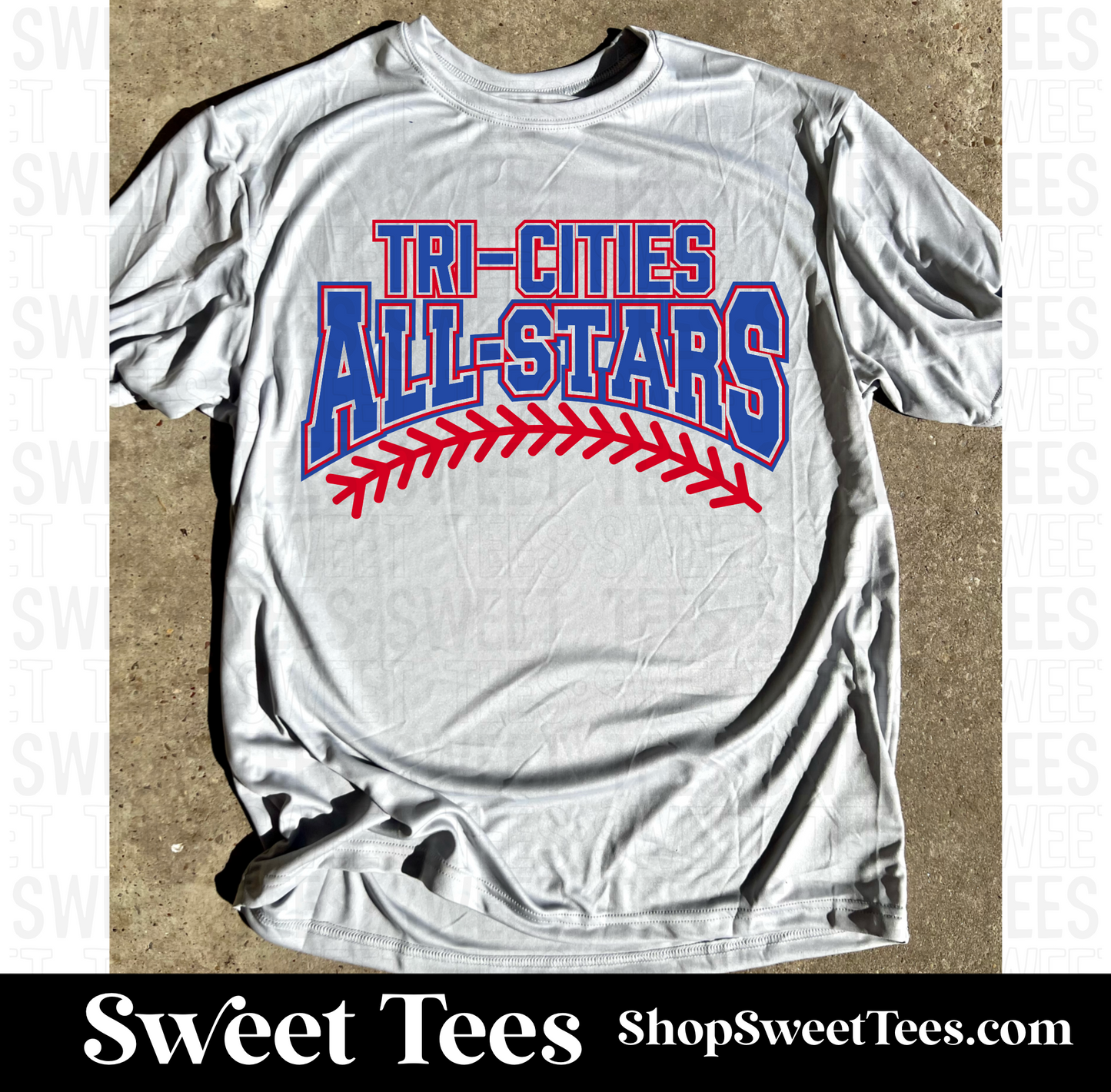Tri-Cities All-Stars Arched Stitch Drifit tee