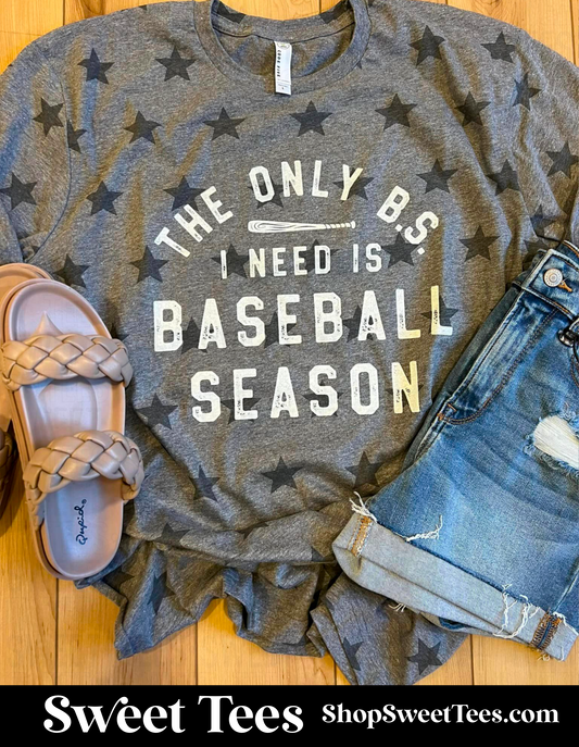 The Only BS I Need is Baseball Season Star tee