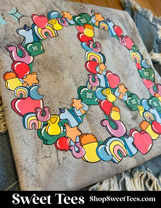 Lucky Charm Peace Comfort Colors tee