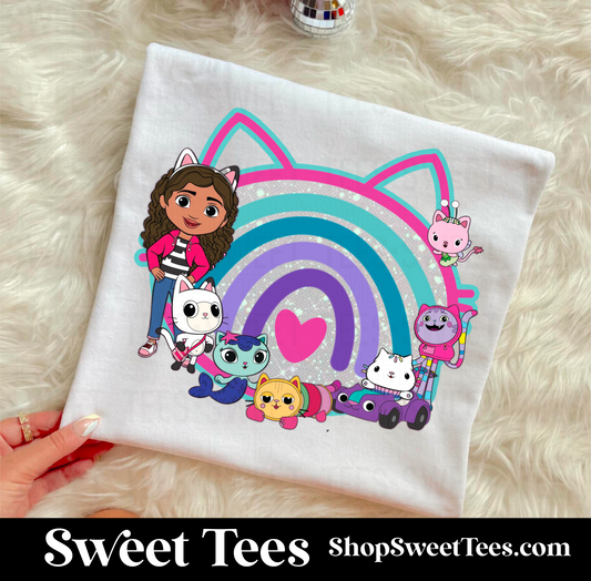 Gabby's Dollhouse Rainbow tee