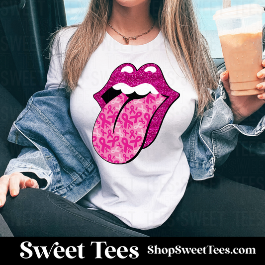 Pink Out Tongue tee