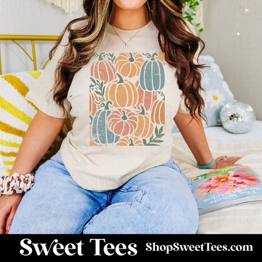 Chalk Pumpkins tee