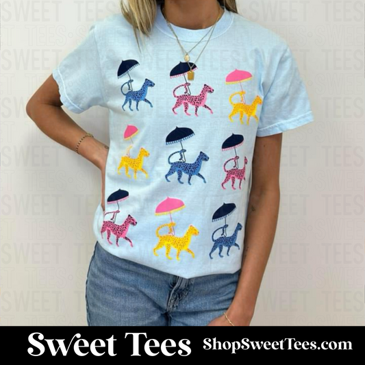 Leopard Umbrellas tee