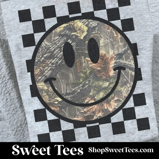 Camo Checker Smile tee