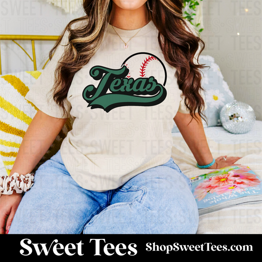 Retro Texas Baseball tee