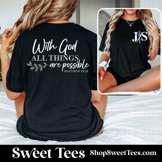 With God in Honor of John Selman tee - Design 2