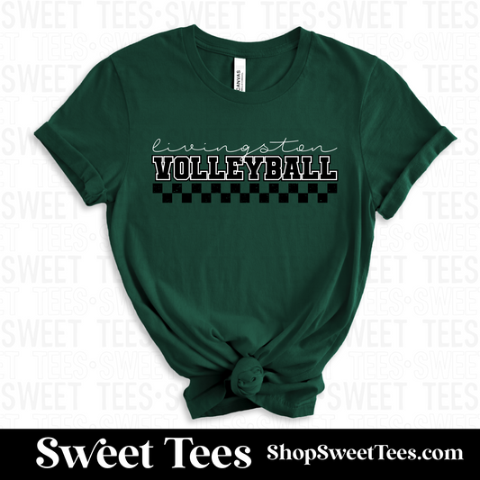 Livingston Volleyball Checker Script tee