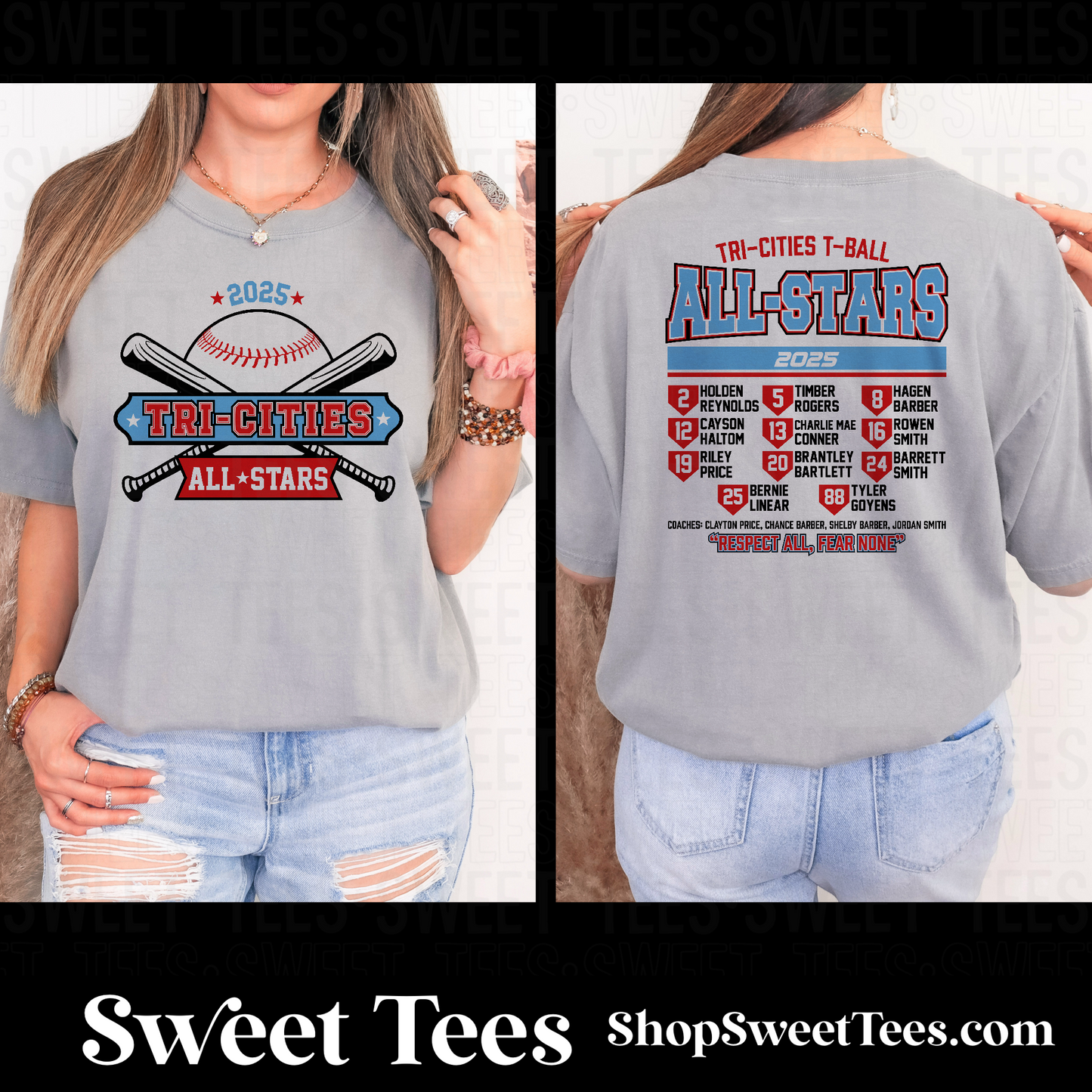 Tri-Cities T-Ball All-Stars 2025 Roster tee