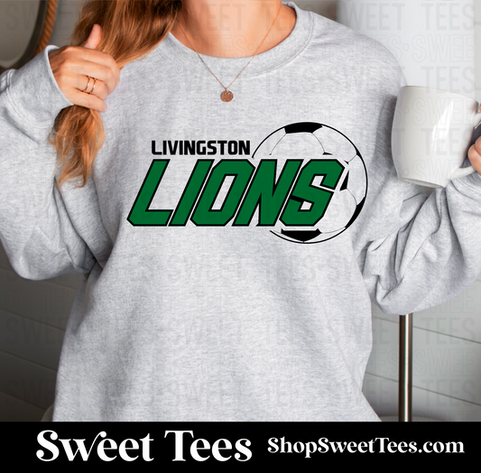 Livingston Lions Soccer Italic Sweatshirt