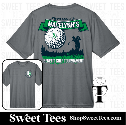 Macelynn's 5th Annual Benefit Golf Drifit tee