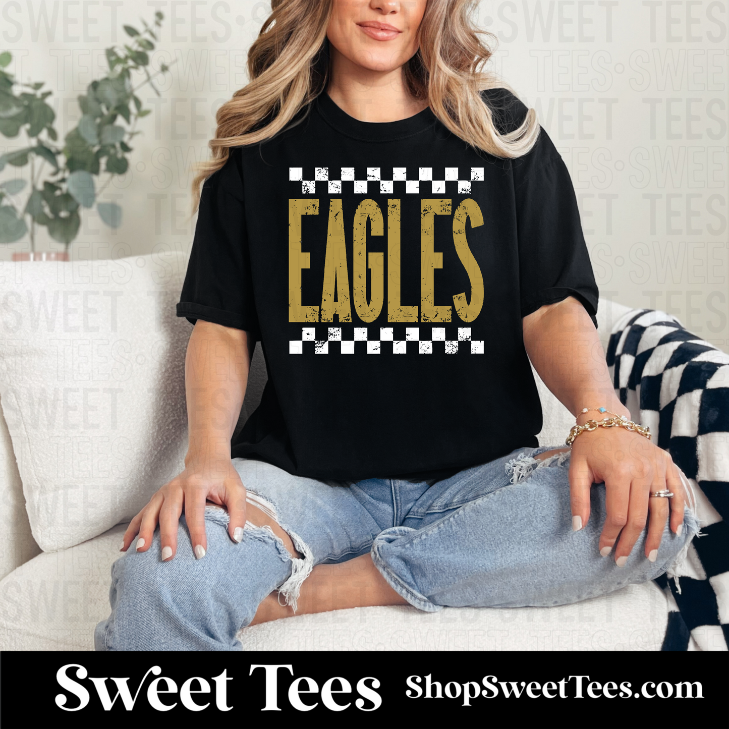 Woodville Distress Checker 061 tee