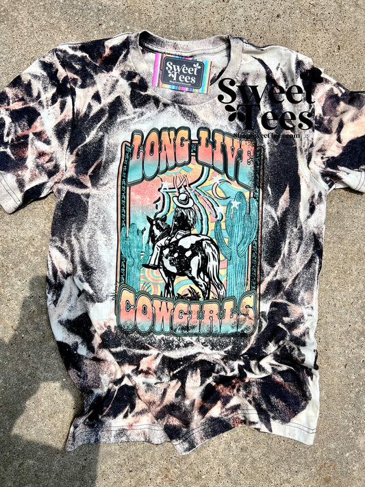 Long Live Cowgirls Acid Wash tee