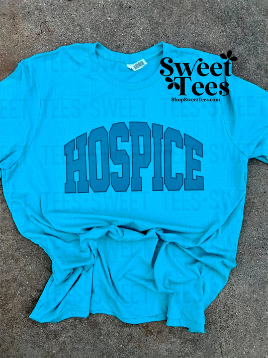 Hospice Teal Upper Arch tee