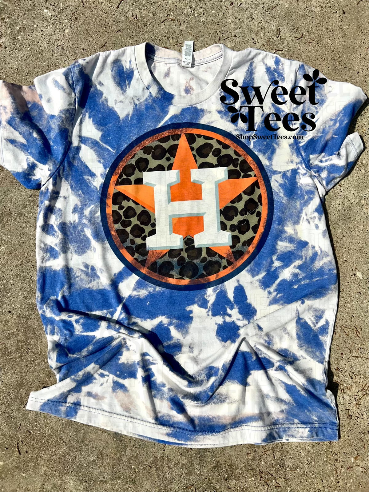 Houston Astros Leopard Acid Wash tee