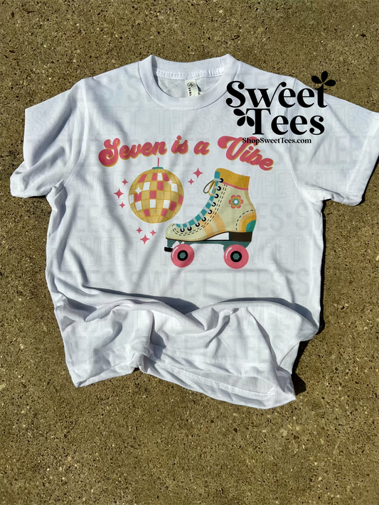 Roller Skate Disco Birthday tee