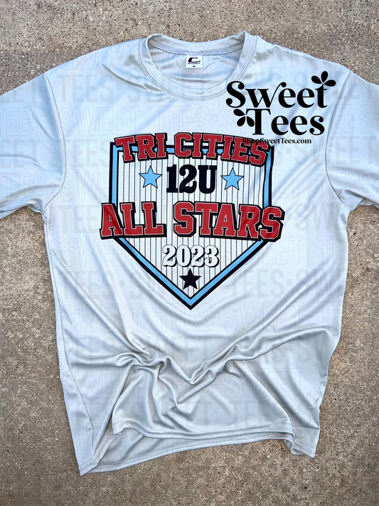Tri-Cities All-Stars 12U Pin Stripe drifit tee