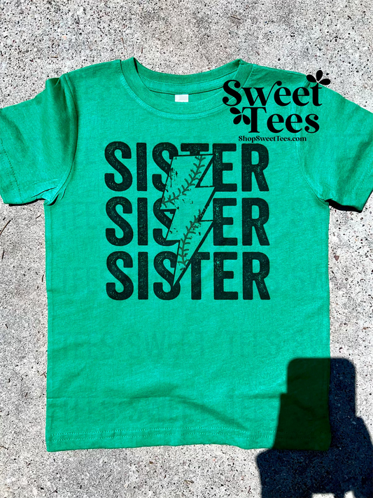 Baseball Sister Bolt tee