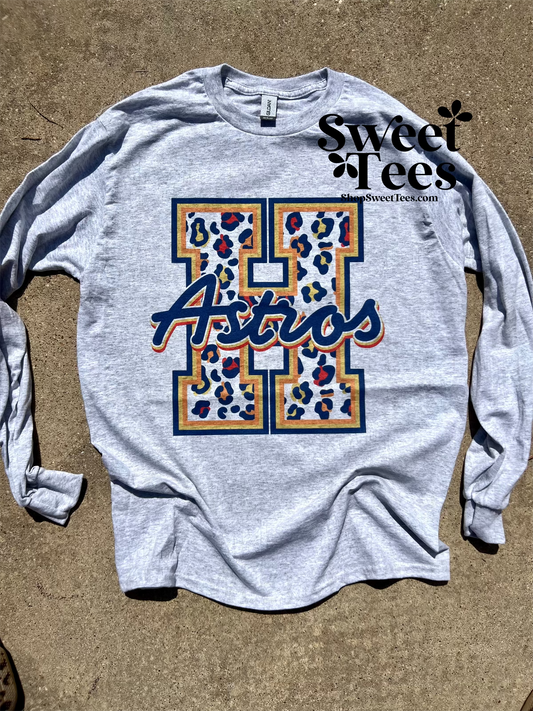 Houston Astros Leopard Long Sleeve